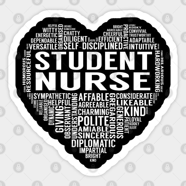 Student Nurse Heart Sticker by LotusTee